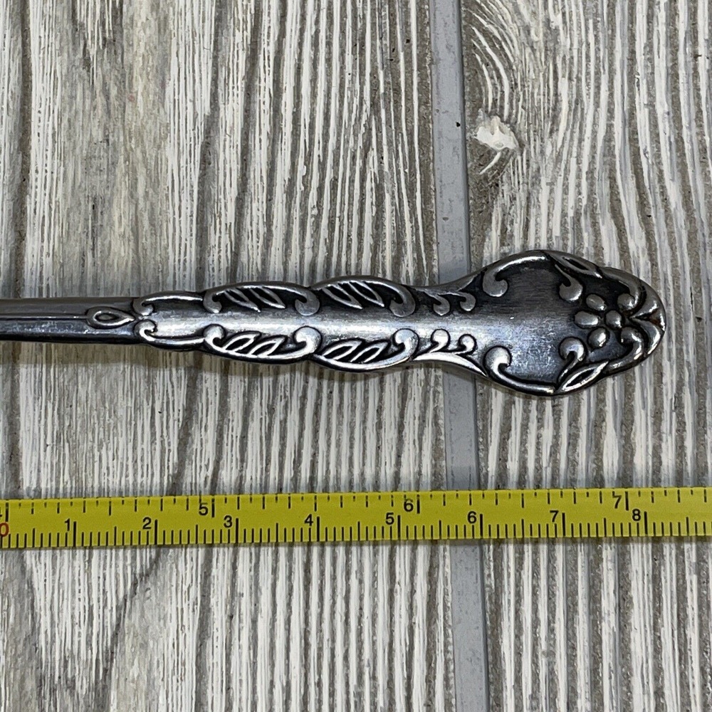 National Stainless Japan Floral Scroll Flatware Set 6 Spoons 2 Tablespoons 4 Tea - Picture 6 of 8